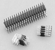 148 / 148-1 series Pin Header Strips 90° Triple Row 03 to 120 Contacts Grid Pattem 2.54mm